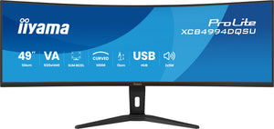 iiyama ProLite XCB4994DQSU-B1 Computerbildschirm 124,5 cm (49") 5120 x 1440 Pixel Dual QHD LCD Schwarz
