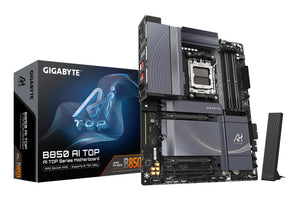 GIGABYTE B850 AI TOP Motherboard - AMD Ryzen 9000 Series CPUs, 16+2+2 Phasen Digital VRM, bis zu 8600MHz DDR5 (OC), 2xPC