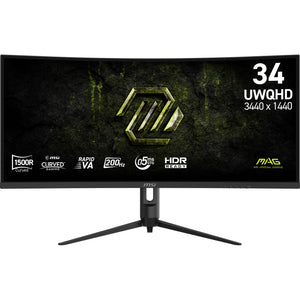 MSI MAG 342CQRF E20 Computerbildschirm 86,4 cm (34") 3440 x 1440 Pixel UltraWide Quad HD LCD Schwarz