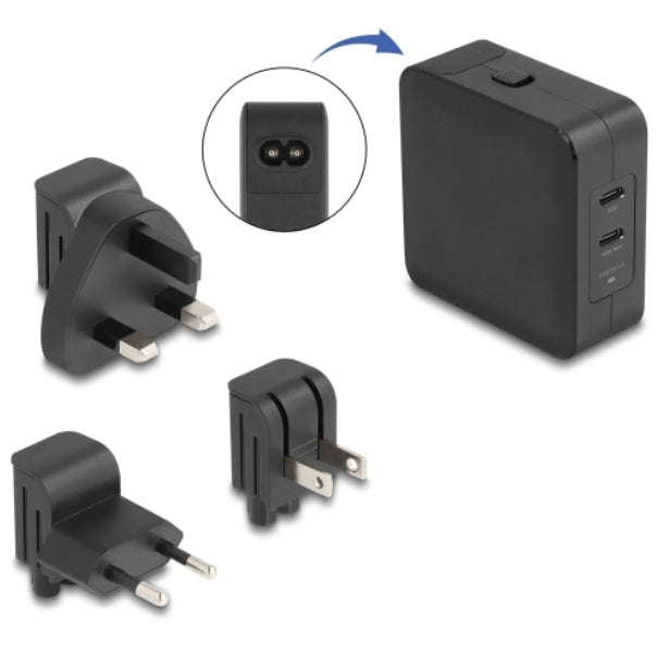 DeLOCK 41443 Ladegerät für Mobilgeräte Universal Schwarz AC Drinnen