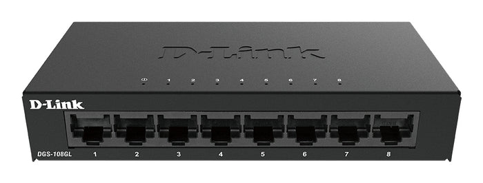 D-Link DGS-108GL Unmanaged Gigabit Ethernet (10/100/1000) Schwarz