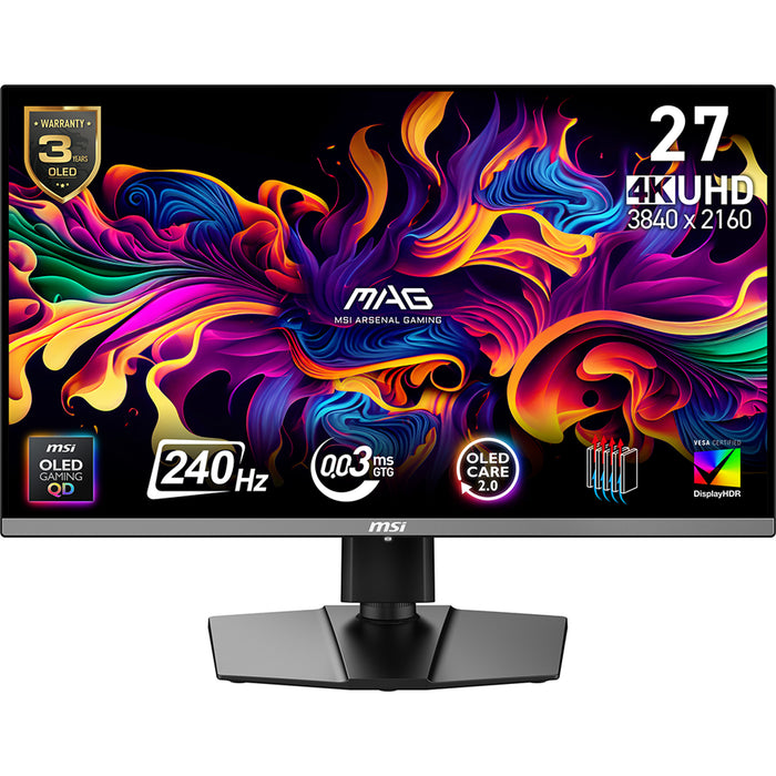 MSI MAG 272UP QD-OLED X24 Computerbildschirm 67,3 cm (26.5") 3840 x 2160 Pixel 4K Ultra HD Schwarz
